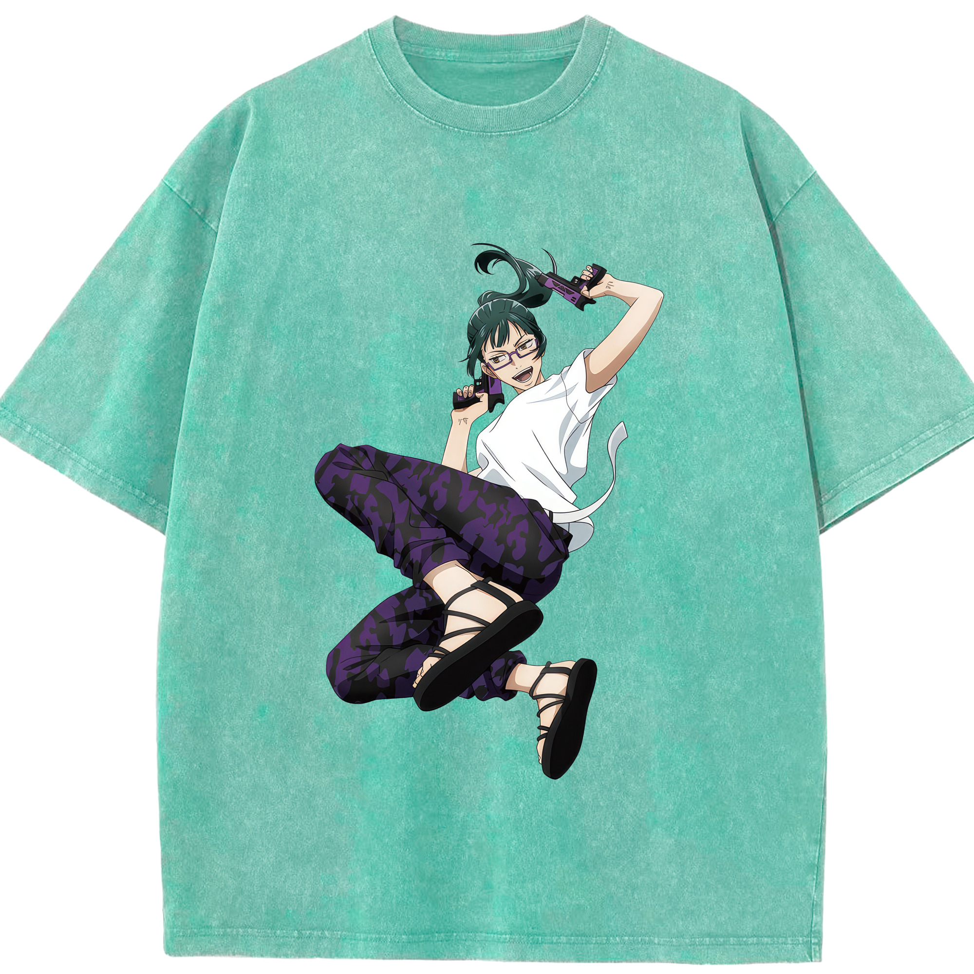 （画像用） 呪術廻戦 Jujutsu Kaisen 綿100% ヴィンテージ風 半袖Tシャツ（フロントプリント）